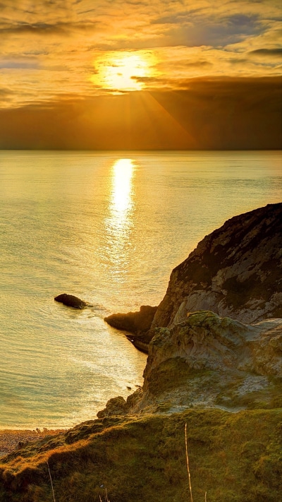 Earth Sunset, Coast, Horizon, Sea, Ocean, Beach, 1080x1920