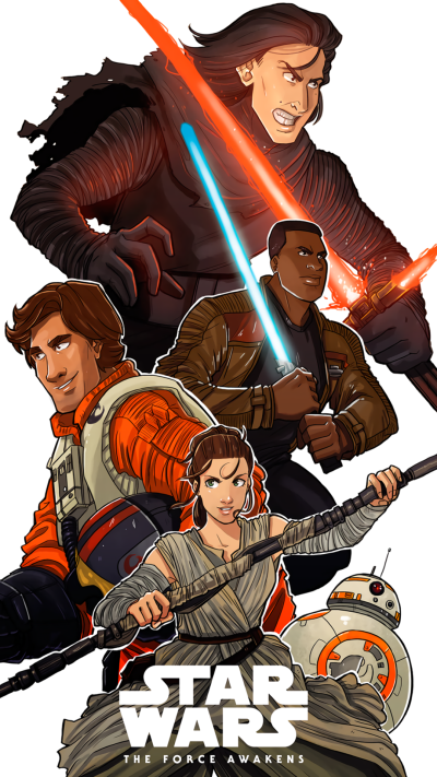 Movie Star Wars Episode VII: The Force Awakens, Rey (Star Wars), Poe Dameron, BB-8, Finn (Star Wars), Kylo Ren, 1080x1920