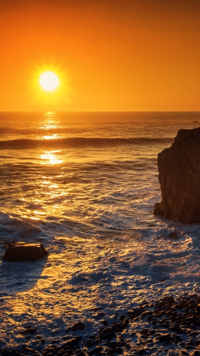 Earth Ocean, Arch, Sky, Coast, Nature, Horizon, 1080x1920