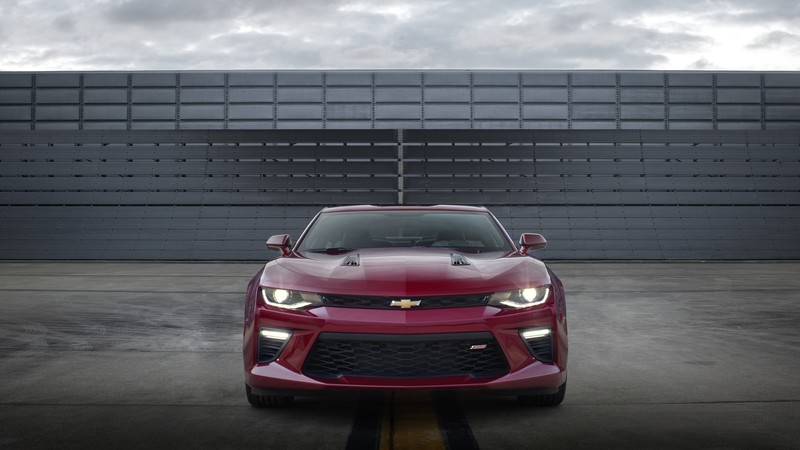 Chevrolet Camaro SS, muscle car, coupe, red