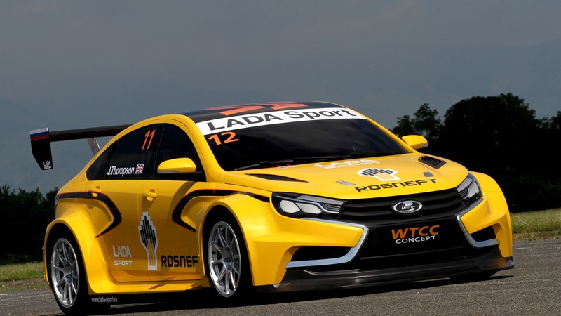 Lada Vesta WTCC, sports car, Lada Vesta, review, test drive, 2015 cars, front