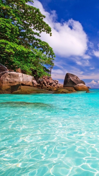 Earth Ocean, Earth, Turquoise, Tropical, Sea, Seychelles, 1080x1920