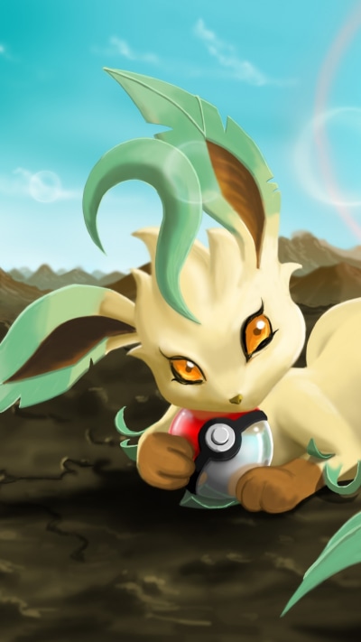 Anime Pokémon, Leafeon (Pokémon), 1080x1920