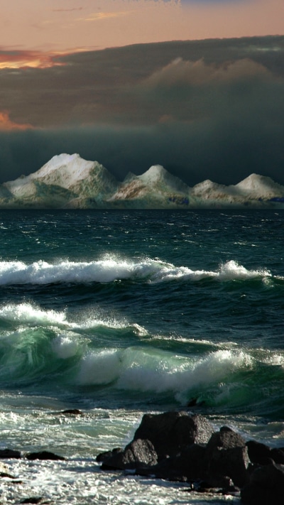 Earth Ocean, Earth, Storm, Wave, Cloud, Sunset, 1080x1920