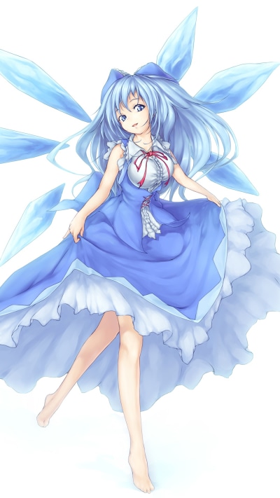 Anime Touhou, Cirno (Touhou), 1080x1920