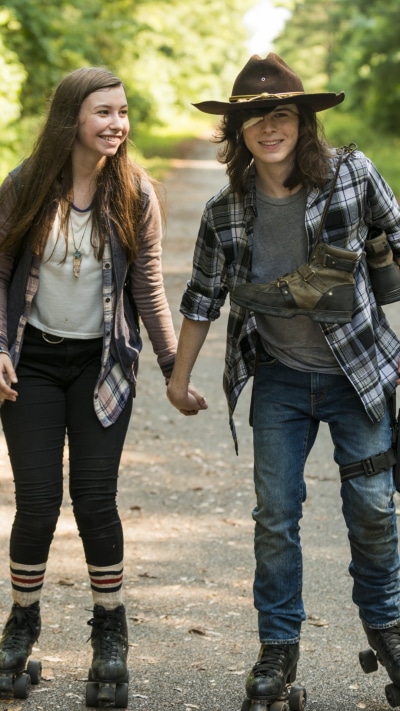TV Show The Walking Dead, Chandler Riggs, Katelyn Nacon, Carl Grimes, Enid (The Walking Dead), 1080x1920
