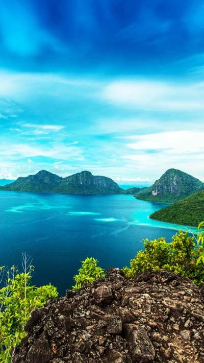 Earth Ocean, Coast, Dulang Island, Malaysia, 1080x1920