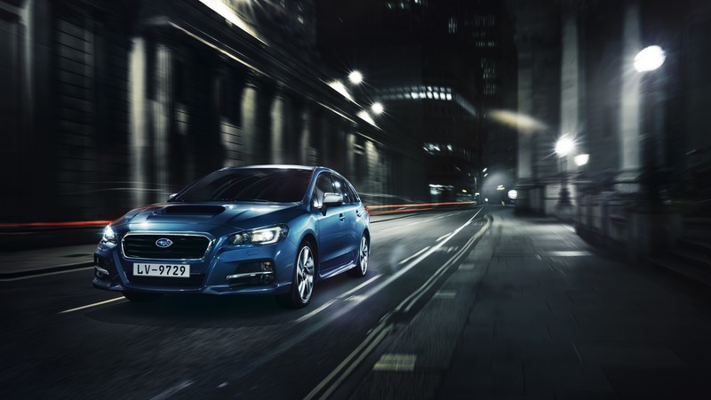 Subaru levorg, universal, blue, tonnel.