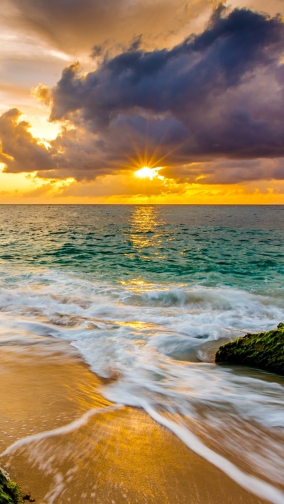 Earth Sunset, Hawaii, Ocean, Horizon, Sea, Coast, 1080x1920