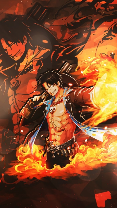 Anime One Piece, Portgas D. Ace, 1080x1920