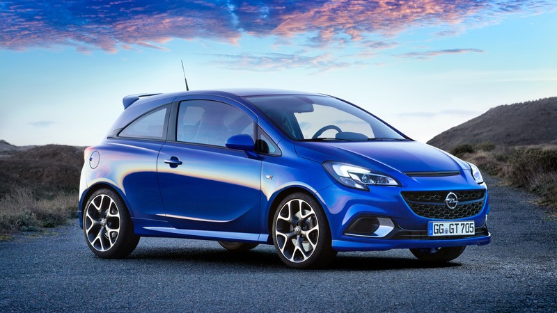 opel corsa VXR, hatcback, blue.