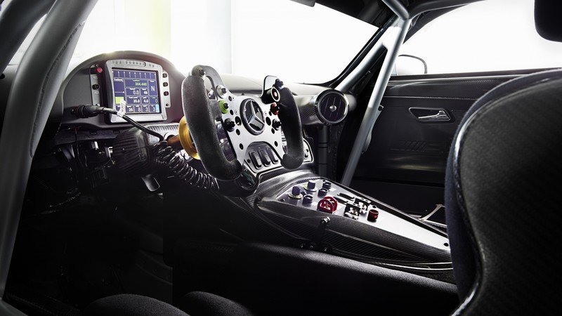 Mercedes AMG GT3, hypercar, coupe, interior.