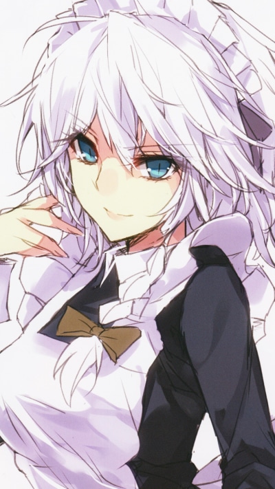 Anime Touhou, Sakuya Izayoi, 1080x1920
