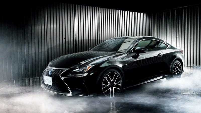 Lexus RC 300h, coupe, black.