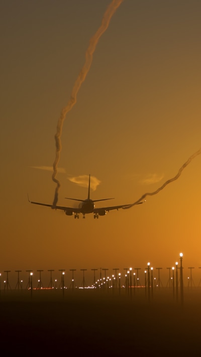 Vehicles Aircraft, Passenger Plane, Sky, Sunset, 1080x1920
