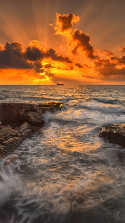 Earth Ocean, Cloud, Horizon, Nature, Sunset, 1080x1920