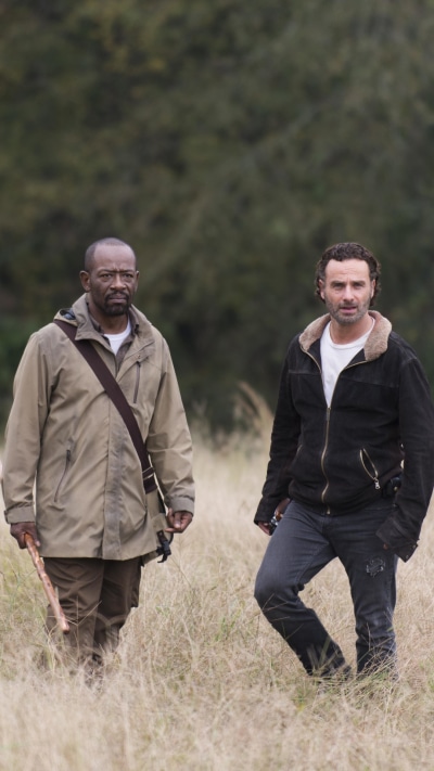 TV Show The Walking Dead, Rick Grimes, Morgan Jones, Andrew Lincoln, Lennie James, 1080x1920
