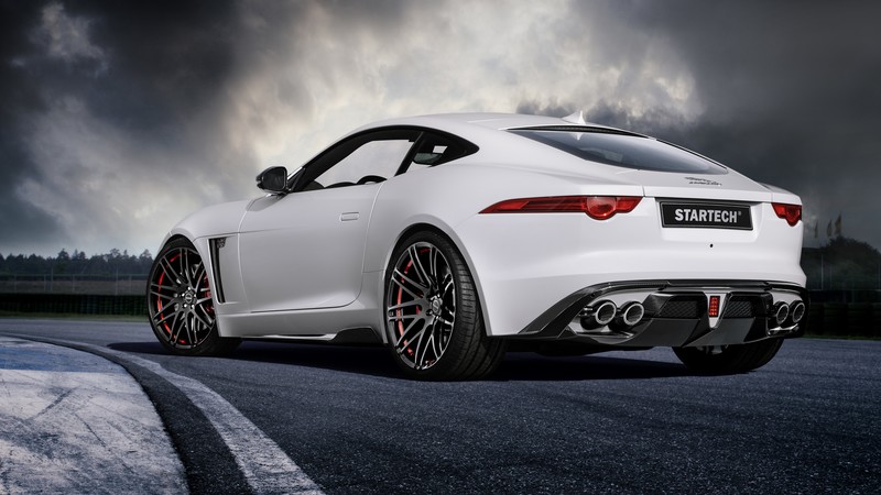 jaguar F type, coupe, white, startech.