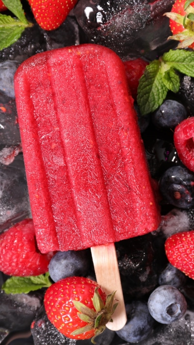 Food Ice Cream, Ice Cube, Blackberry, Fruit, Berry, Blueberry, 1080x1920