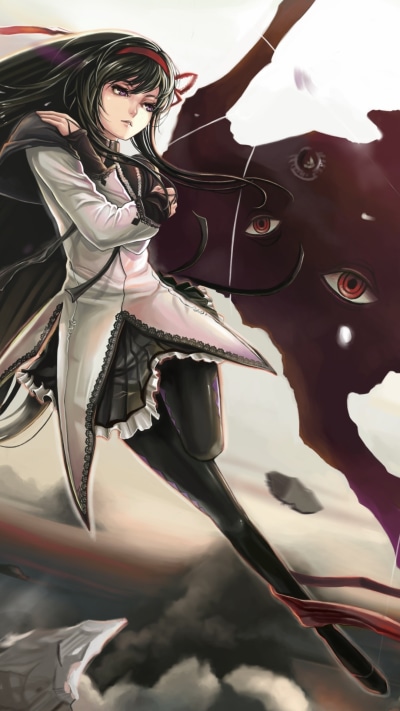 Anime Puella Magi Madoka Magica, Homura Akemi, 1080x1920