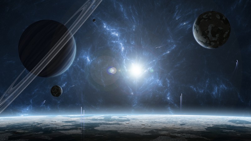 Exoplanet, Planet, space, explosion, stars