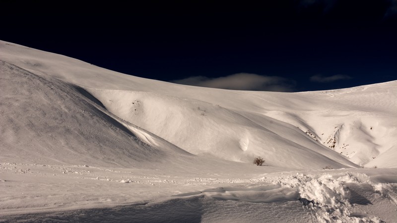Alps, 4k, France, Snow, night, hills