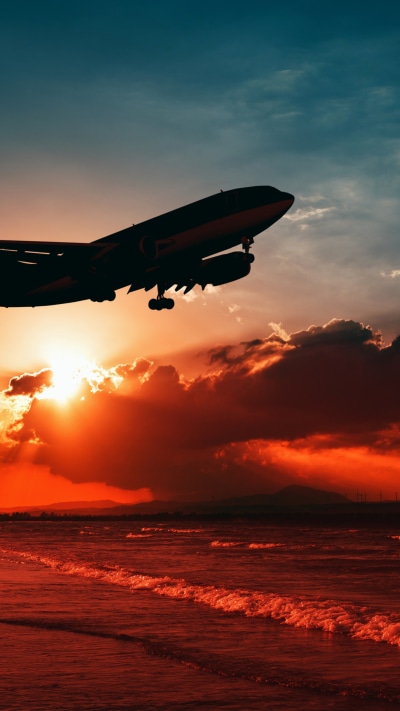 Vehicles Aircraft, Passenger Plane, Cloud, Sky, Sunbeam, Sunset, 1080x1920