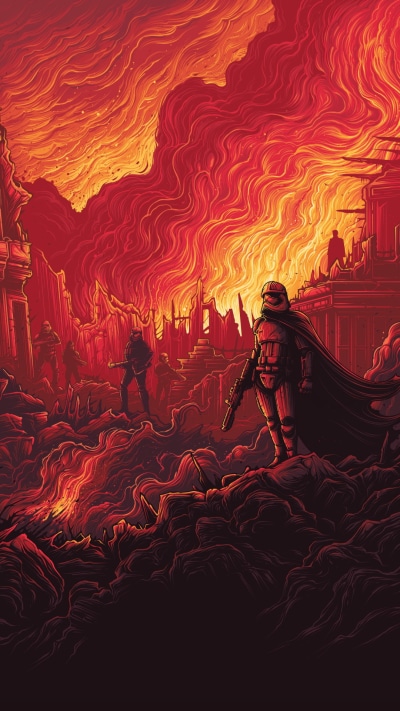 Movie Star Wars Episode VII: The Force Awakens, Captain Phasma, Kylo Ren, 1080x1920