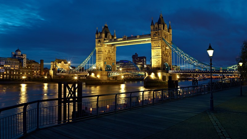 London, bridge, UK, night, river, travel, tourism