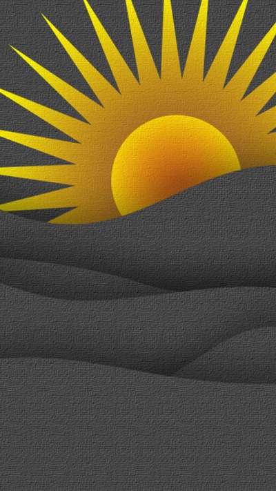 Artistic Minimalist, Wave, Sun, 1080x1920