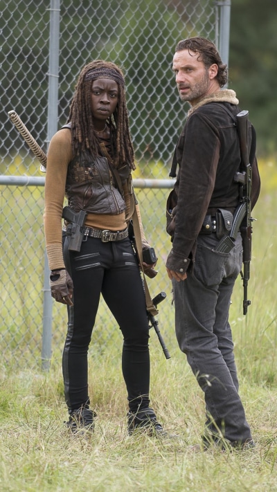 TV Show The Walking Dead, Danai Gurira, Andrew Lincoln, Rick Grimes, Michonne (The Walking Dead), 1080x1920