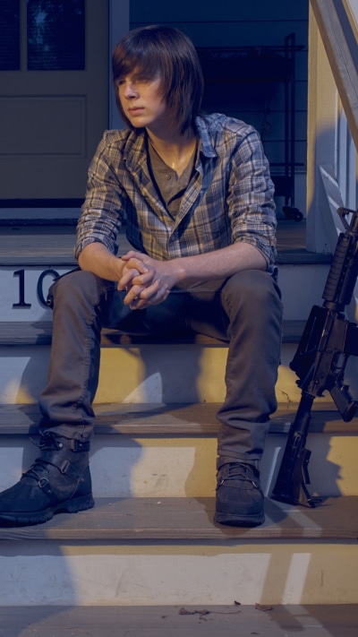 TV Show The Walking Dead, Rick Grimes, Carl Grimes, Chandler Riggs, Andrew Lincoln, 1080x1920