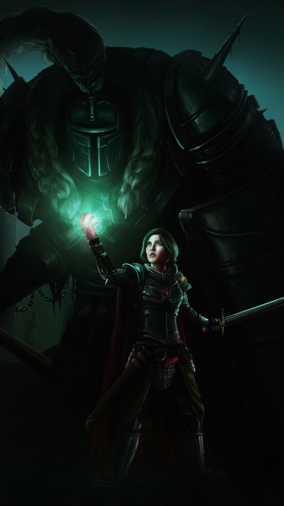 Video Game Dark Souls, Light, Sword, Magic, Armor, Axe, 1080x1920
