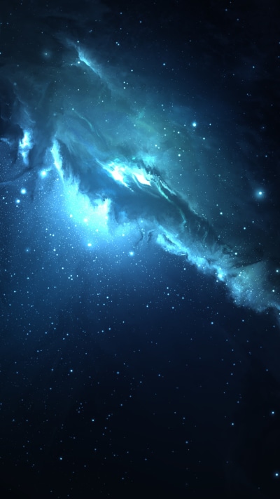 Sci Fi Nebula, Blue, Space, 1080x1920
