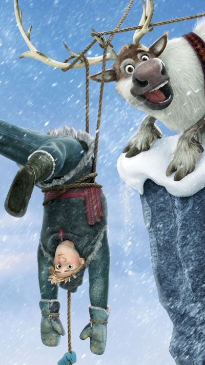 Movie Frozen, Sven (Frozen), Kristoff (Frozen), 1080x1920