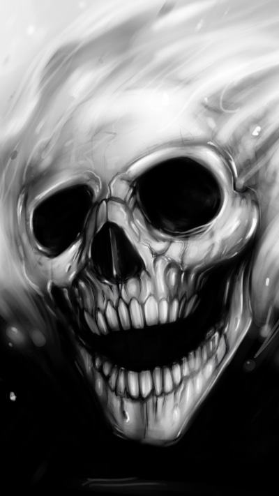 Comics Ghost Rider, Creepy, Skull, 1080x1920