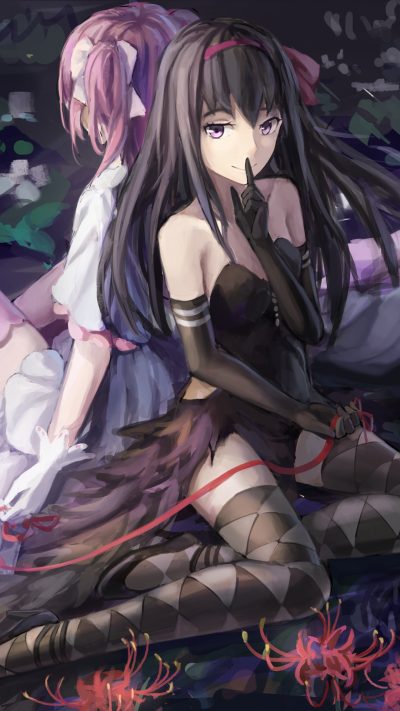 Anime Puella Magi Madoka Magica, Homura Akemi, Madoka Kaname, 1080x1920