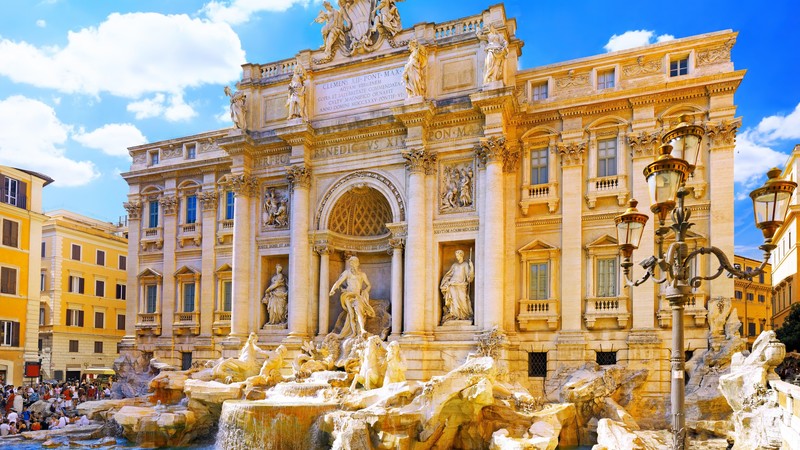 Trevi Fountain, Rome, Italy, Tourism, Travel