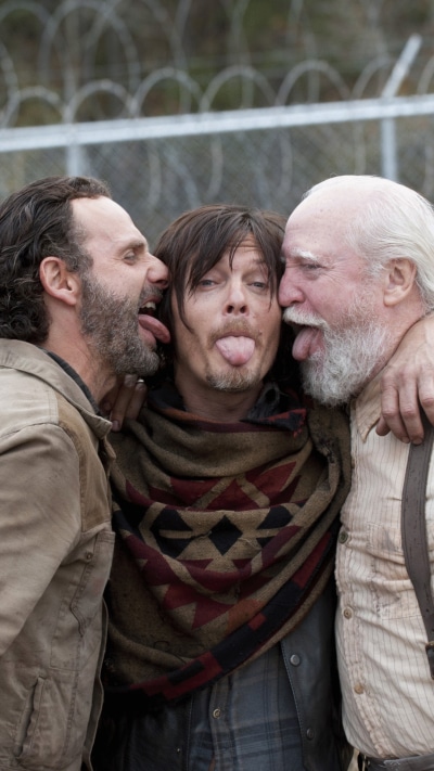 TV Show The Walking Dead, Hershel Greene, Daryl Dixon, Norman Reedus, Rick Grimes, Andrew Lincoln, 1080x1920