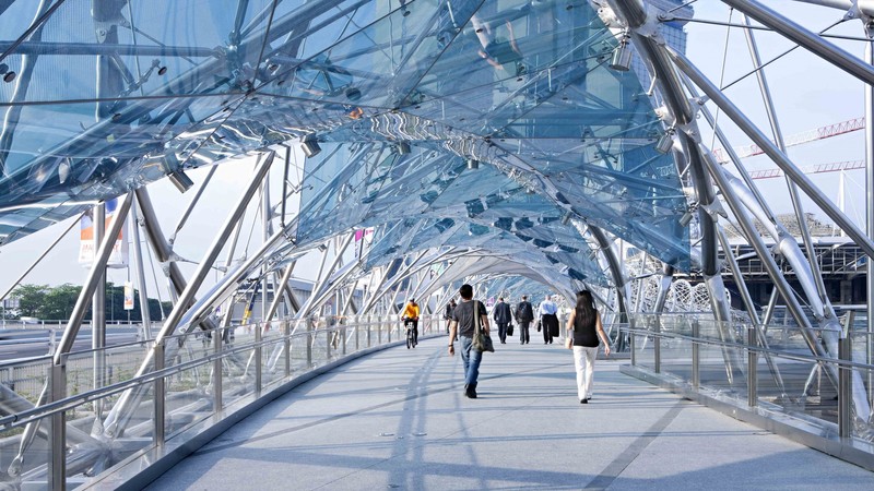 Helix Bridge, Singapure, Travel, Tourism