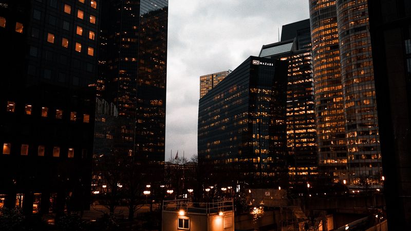 night city, lights, buildings, city, 4k