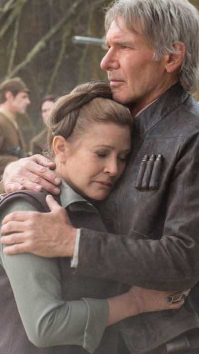 Movie Star Wars Episode VII: The Force Awakens, Han Solo, Carrie Fisher, Star Wars, Princess Leia, Harrison Ford, 1080x1920