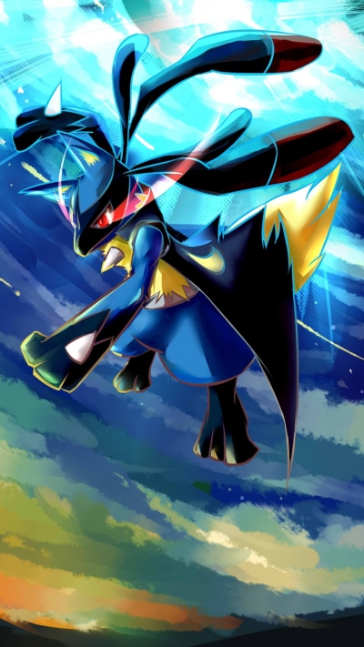 Anime Pokémon, Blaziken (Pokémon), Lucario (Pokémon), 1080x1920