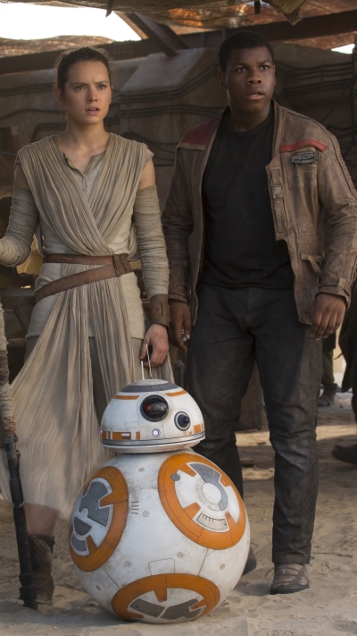 Movie Star Wars Episode VII: The Force Awakens, Rey (Star Wars), Daisy Ridley, BB-8, Finn (Star Wars), John Boyega, 1080x1920