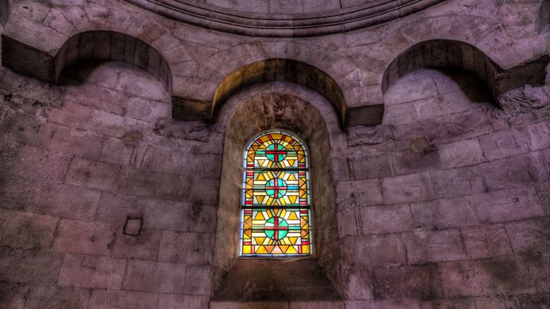 window, stained glass window, architecture, 4k