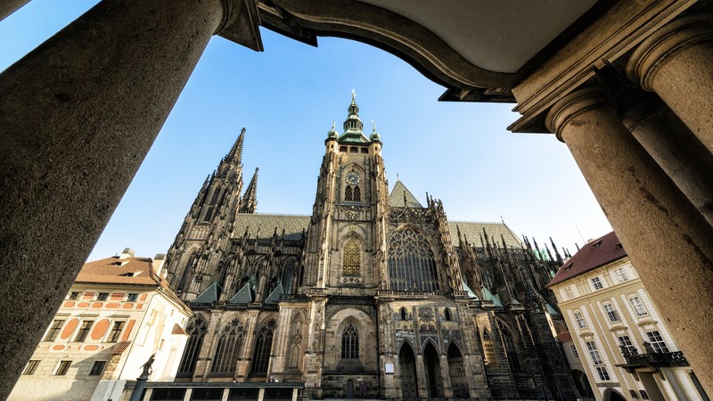 Cathedral of St Vitus, Prague, Castle, Czech Republic, travel, exterior, Gothic, Tours
