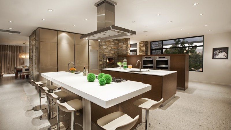 kitchen, living room, house, classic, elegant, decoration