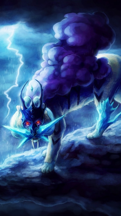 Anime Pokémon, Raikou (Pokémon), 1080x1920