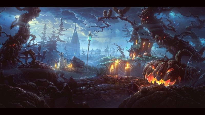 tale, town, pumpkin, night