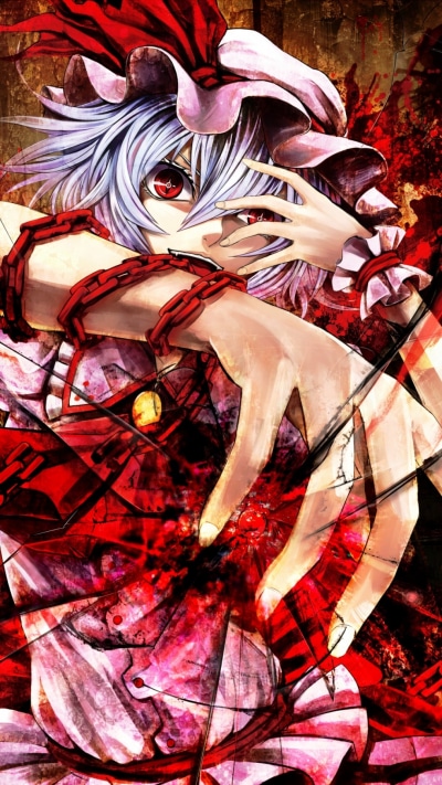 Anime Touhou, Remilia Scarlet, 1080x1920
